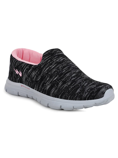 FABIA Black Women's Walking Shoes